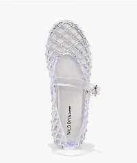 Wild Diva Riri Clear Mary Jane Jelly Shoes