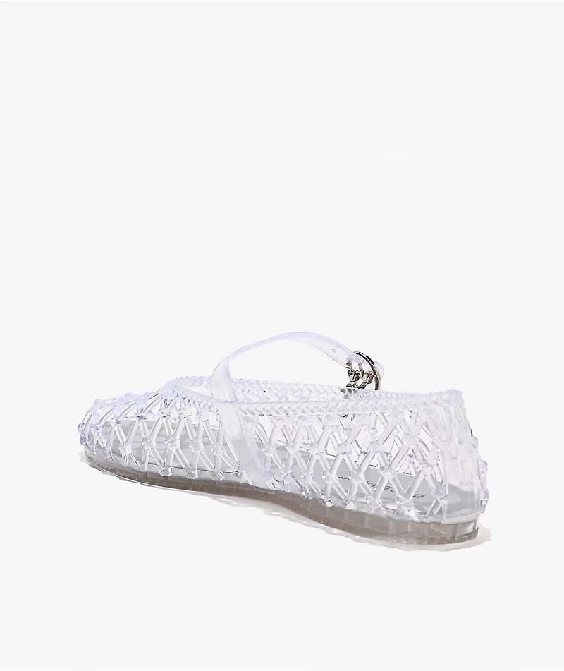 Wild Diva Riri Clear Mary Jane Jelly Shoes