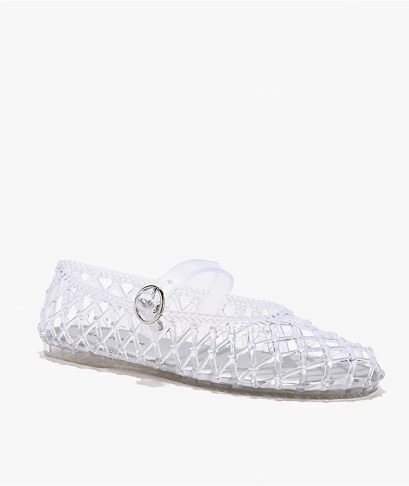 Wild Diva Riri Clear Mary Jane Jelly Shoes