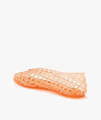 Wild Diva Suhana Orange Ballet Flat Jelly Shoes