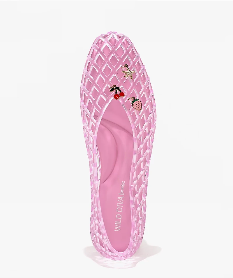 Wild Diva Suhana Pink Ballet Flat Jelly Shoes