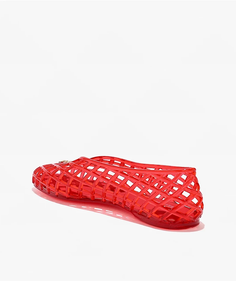 Wild Diva Suhana Red Ballet Flat Jelly Shoes