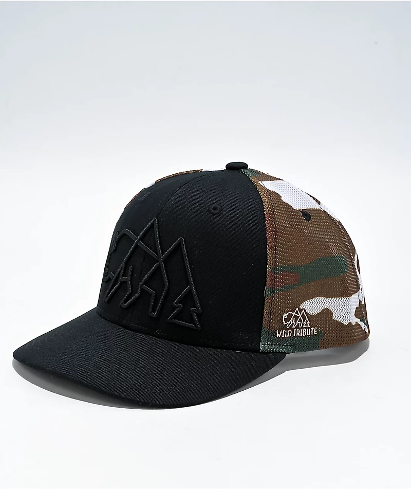 Wild Tribute Logo Camo Trucker Hat