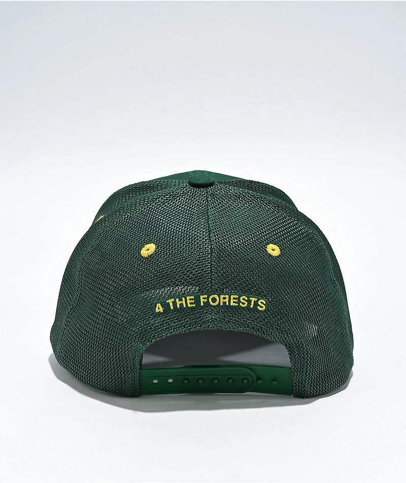 Wild Tribute Smokey The Groovy Bear Green Trucker Hat