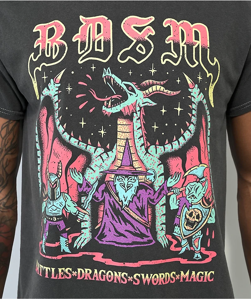 Wizard Of Barge BDSM Black Wash T-Shirt