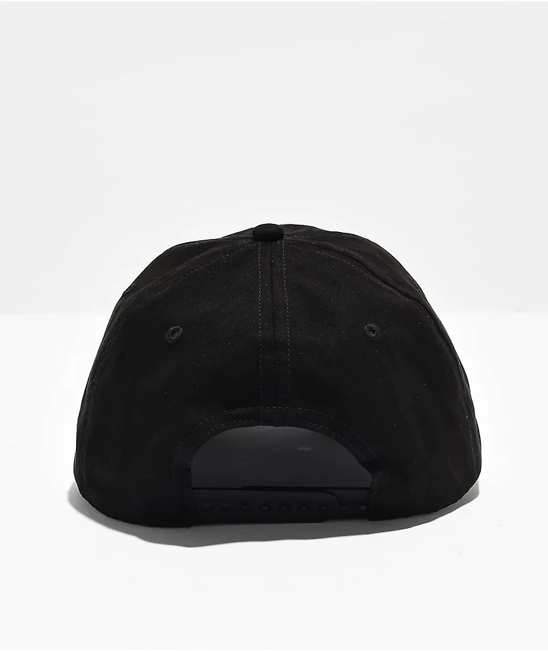 Worble Bad Lou Black Faux Suede Snapback Hat