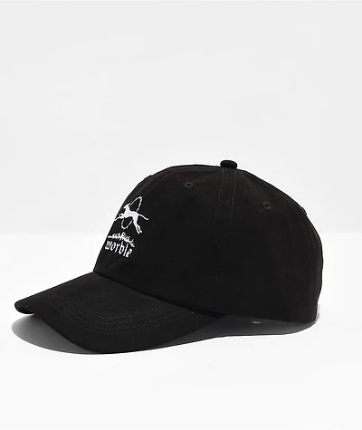 Worble Bad Lou Black Faux Suede Snapback Hat