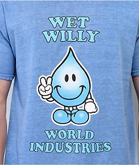 World Industries Classic Wet Willy Light Blue T-Shirt.
