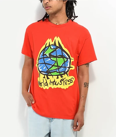 World Industries Drawn Logo Red T-Shirt