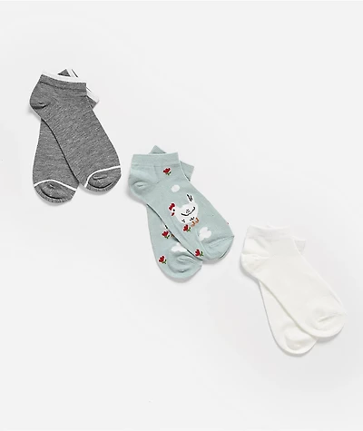 Wrangler Farm Life 3 Pack No Show Socks