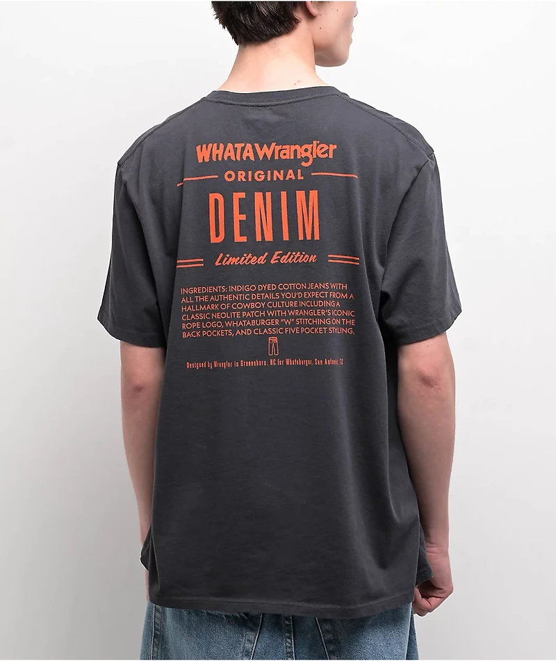 Wrangler x Whataburger Ingredient Faded Black T-Shirt