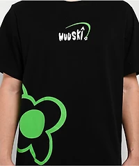 Wuuski Flower Logo Black T-Shirt
