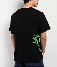 Wuuski Flower Logo Black T-Shirt