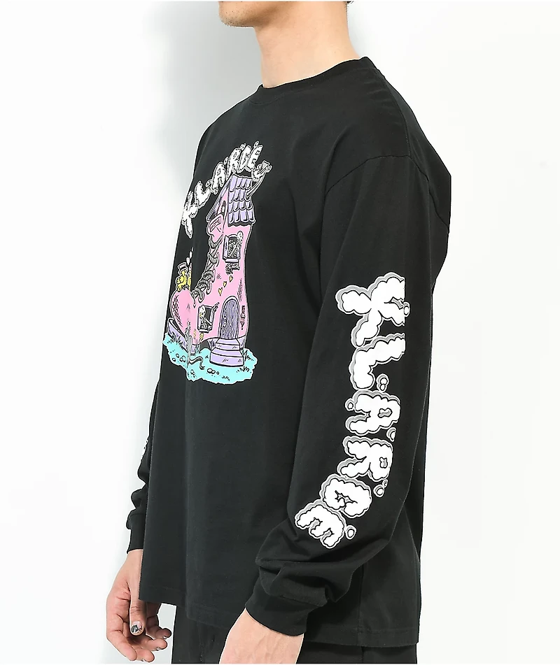 XLARGE Boots House Black Long Sleeve T-Shirt