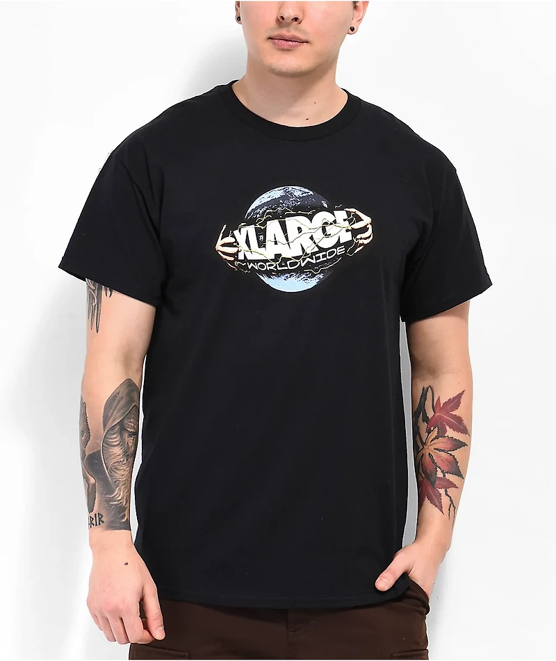 XLARGE Earth Logo Black T-Shirt