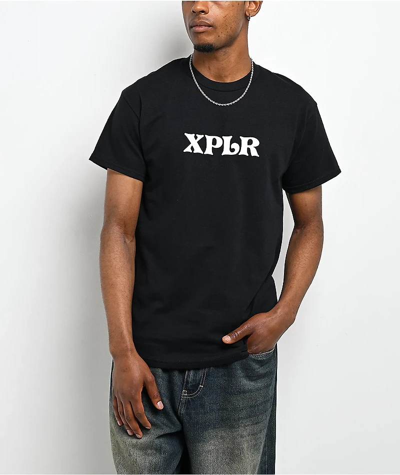 XPLR Cherry Blossoms Black T-Shirt