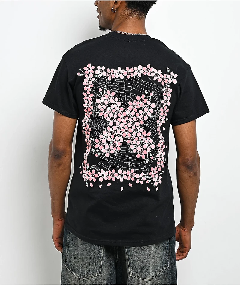 XPLR Cherry Blossoms Black T-Shirt