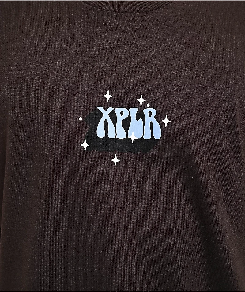 XPLR Currently Fighting Demons Crystal Ball Dark Brown T-Shirt