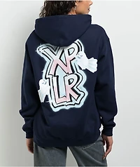 XPLR Ghost Graffiti Navy Hoodie