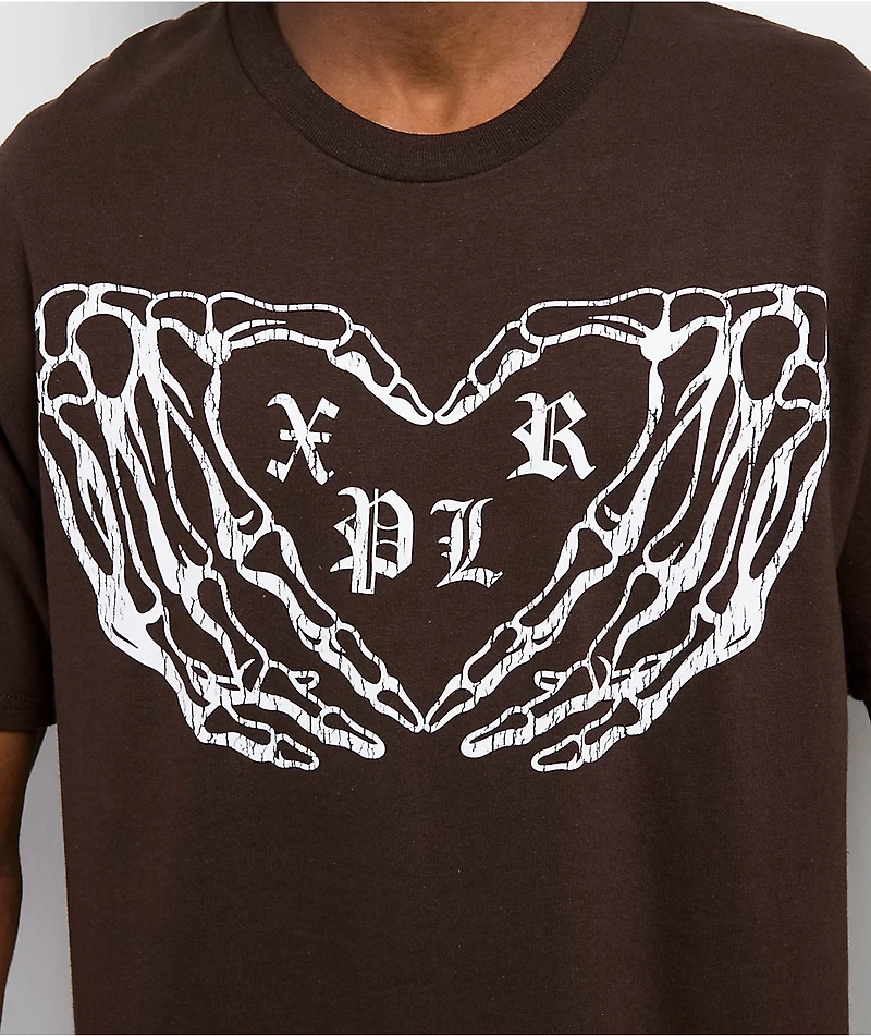 XPLR Hands Brown T-Shirt