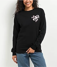 XPLR Haunted Heart Black Long Sleeve T-Shirt