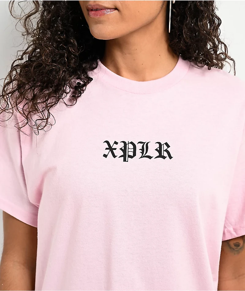 XPLR Rose Pentagram Pink T-Shirt