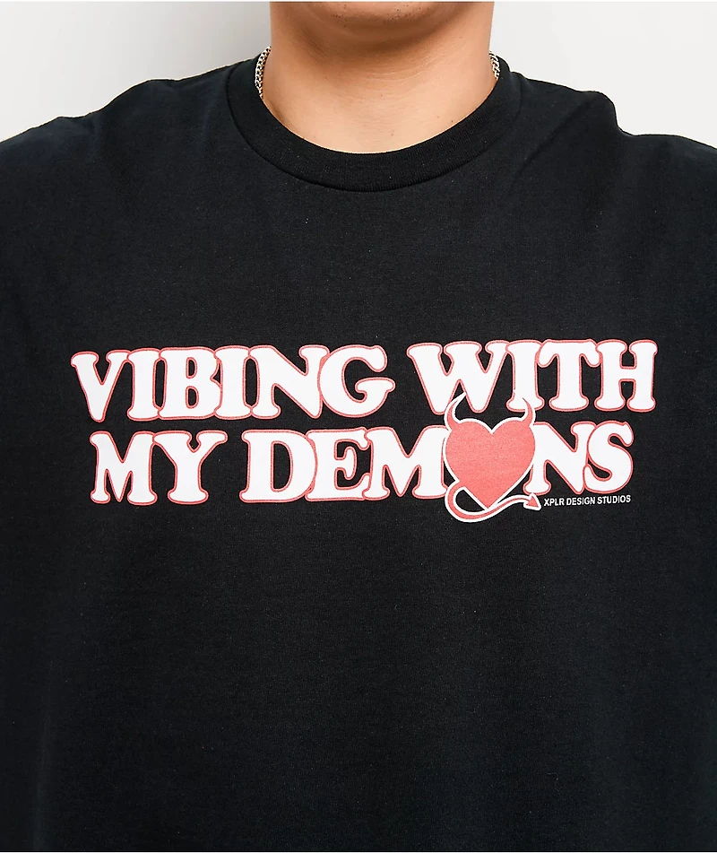XPLR Vibes Black T-Shirt