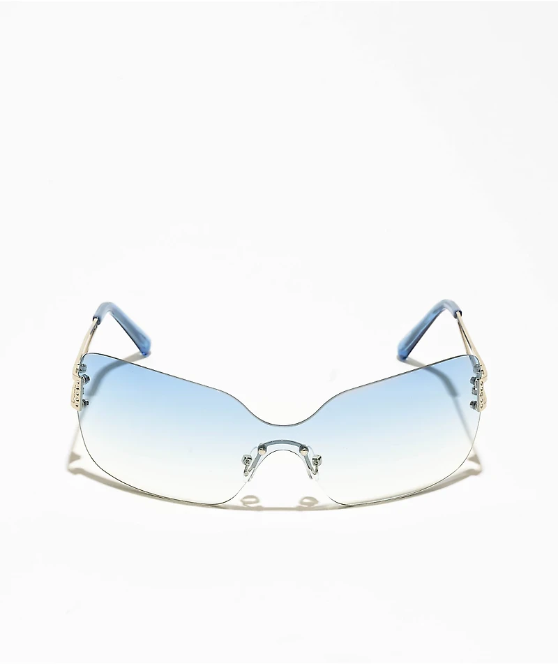Y2K Blue Single Lens Sunglasses