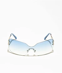 Y2K Blue Single Lens Sunglasses