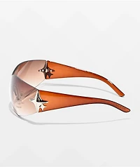 Y2K Oversized Diamond Brown Sunglasses