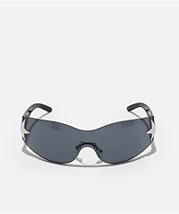 Y2K Star Black Oversized Sunglasses