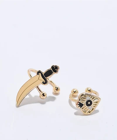 Yellow Owl Workshop Heart & Dagger Ear Cuffs