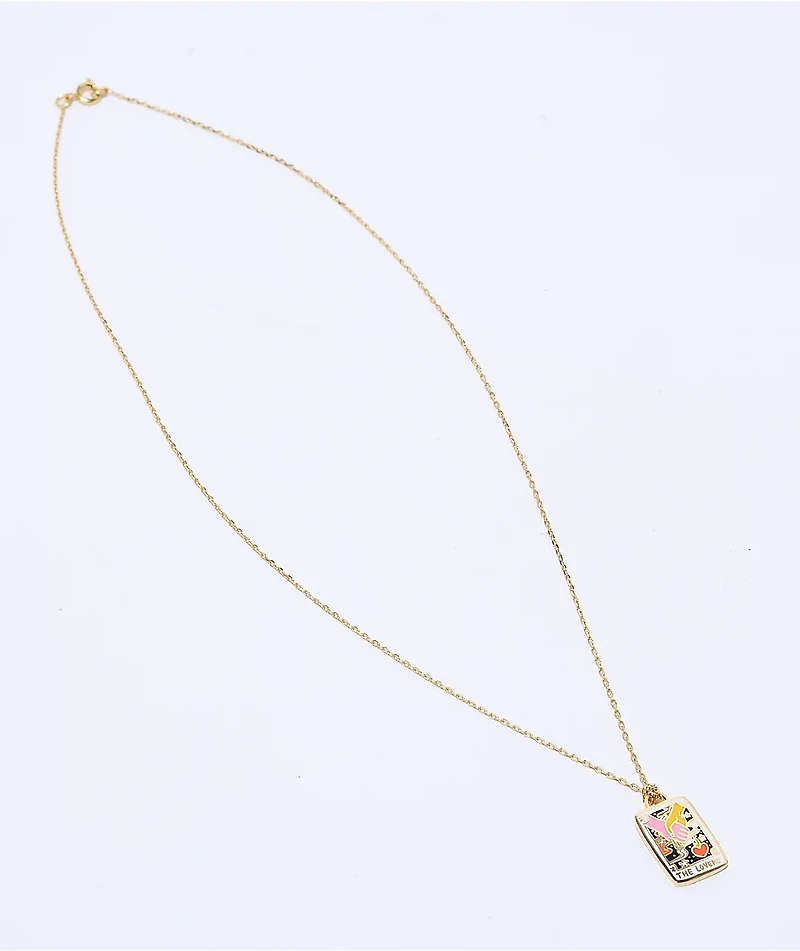Yellow Owl Workshop Lovers Tarot Necklace