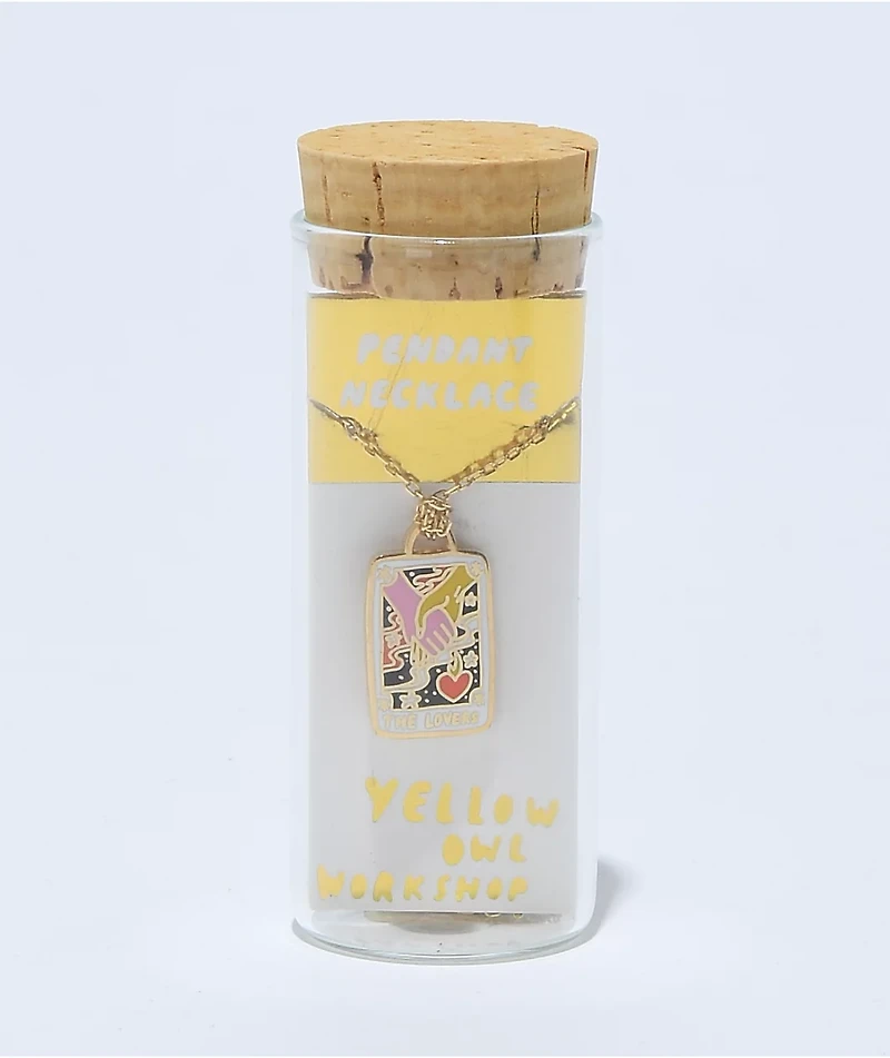 Yellow Owl Workshop Lovers Tarot Necklace