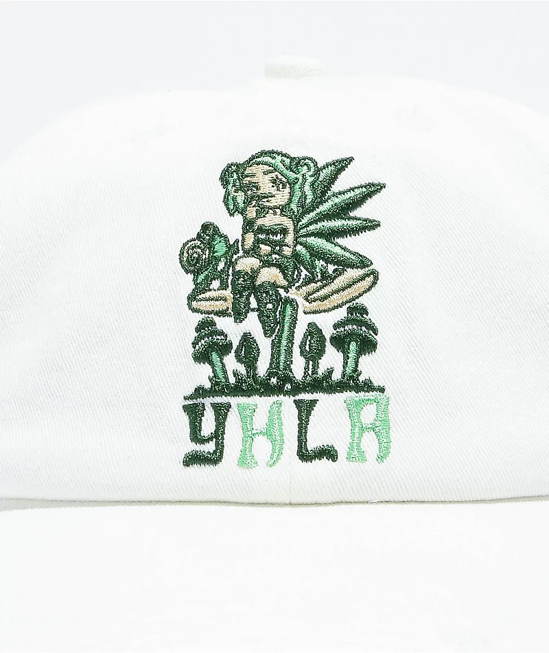 Your Highness Adeline White Distressed Strapback Hat