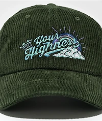 Your Highness Another Day Corduroy Green Strapback Hat