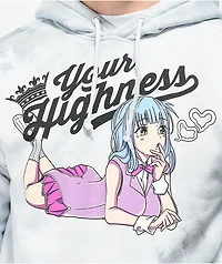 Your Highness Bout You Grey Tie Dye Hoodie