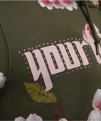 Your Highness Cherry Blossom Green Zip Hoodie