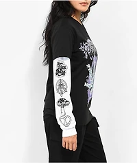 Your Highness Distal Black 2Fer Long Sleeve T-Shirt