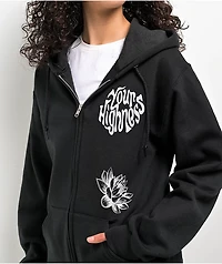 Your Highness Dragonfly Black Zip Hoodie
