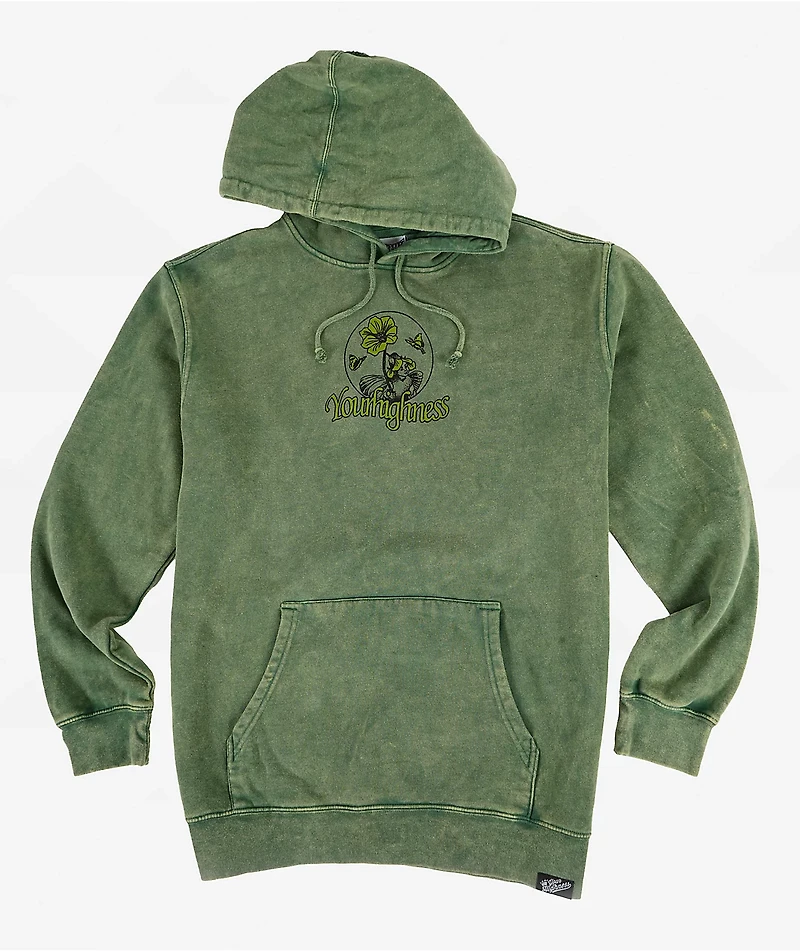 Your Highness Geranium Green Wash Hoodie
