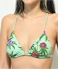 Your Highness Green Dream Triangle Bikini Top