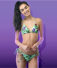 Your Highness Green Dream Triangle Bikini Top