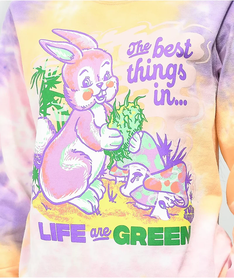 Your Highness Green Life Tie Dye Long Sleeve T-Shirt