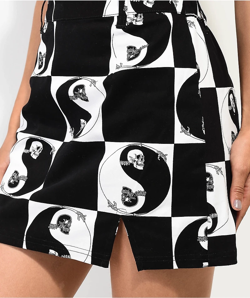 Your Highness Harmony Black & White Checkered Skirt