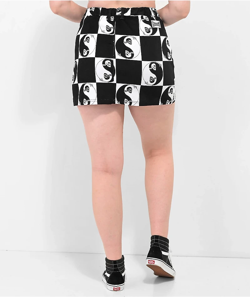Your Highness Harmony Black & White Checkered Skirt