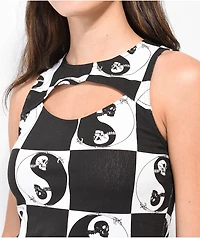 Your Highness Harmony Black & White Cut Out Tank Top