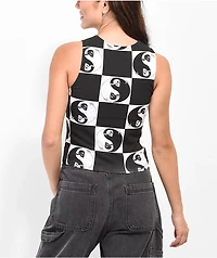 Your Highness Harmony Black & White Cut Out Tank Top