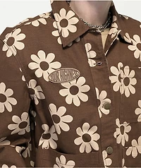 Your Highness Hazy Daisy Brown Chore Jacket
