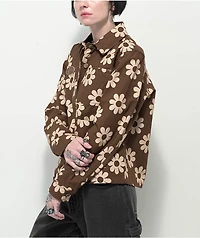 Your Highness Hazy Daisy Brown Chore Jacket